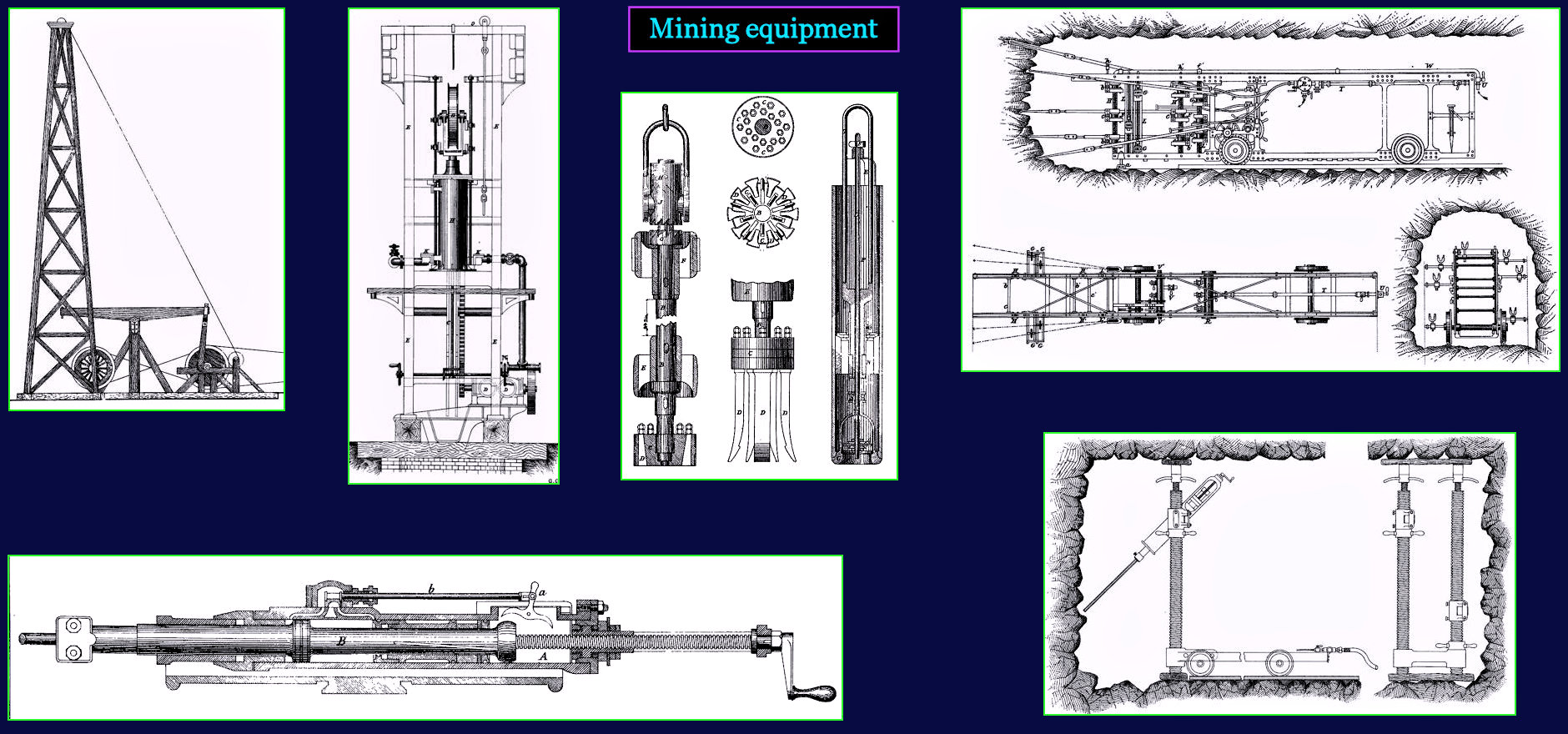 Mining equipment, 1870